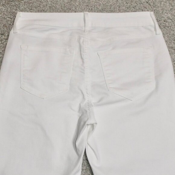 VERY NICE HEAVIER WEIGHT OLD NAVY WHITE MID RISE BOOT CUT JEANS PANTS - SIZE 10 - Picture 4 of 4